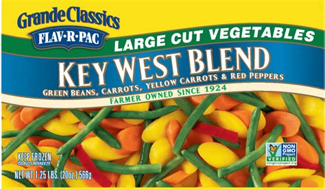 How many carbs are in key west vegetable blend - calories, carbs, nutrition