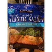 How many carbs are in kirkland - atlantic salmon - calories, carbs, nutrition