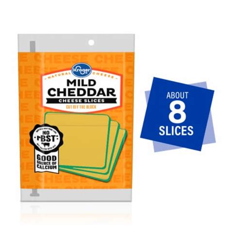 How many carbs are in kroger cheddar cheese slice - calories, carbs, nutrition