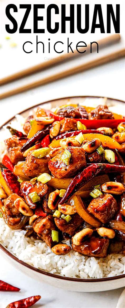 How many carbs are in large szechuan chicken with rice - calories, carbs, nutrition