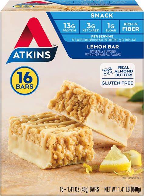 How many carbs are in lemon crunch bar - calories, carbs, nutrition