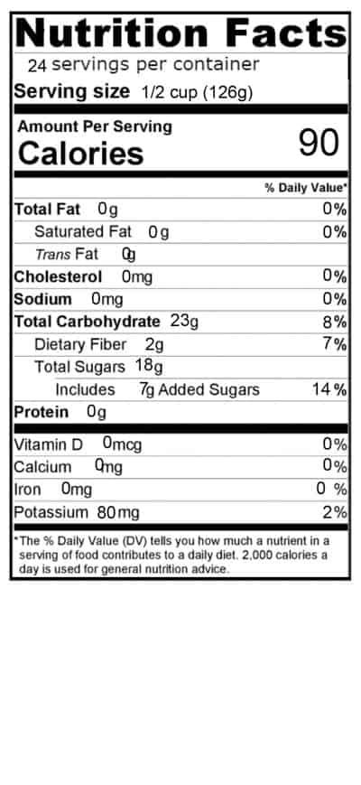 How many carbs are in light applesauce - calories, carbs, nutrition