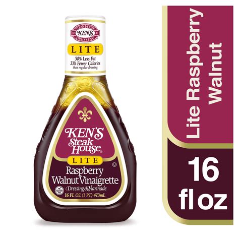 How many carbs are in lite raspberry walnut vinaigrette dressing - calories, carbs, nutrition