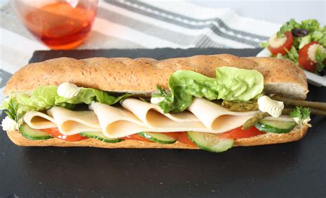 How many carbs are in loafer sandwich baguette - calories, carbs, nutrition