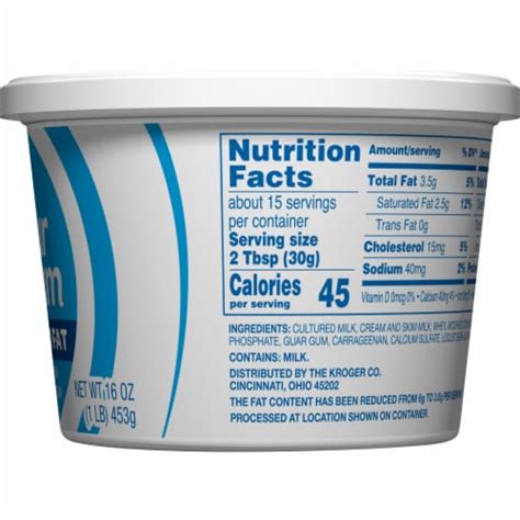 How many carbs are in low fat sour cream (1105.3) - calories, carbs, nutrition