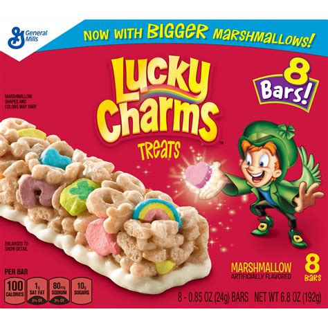 How many carbs are in lucky charms treats bar - calories, carbs, nutrition