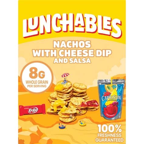 How many carbs are in lunchables - nachos - make your own magic cheese dip & salsa - calories, carbs, nutrition