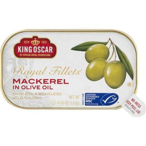 How many carbs are in mackerel fillets in olive oil - calories, carbs, nutrition