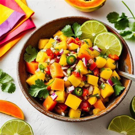 How many carbs are in mango and papaya salsa (69555.0) - calories, carbs, nutrition