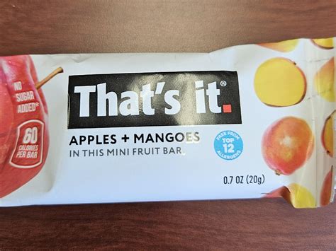 How many carbs are in mango apple fruit bar - calories, carbs, nutrition