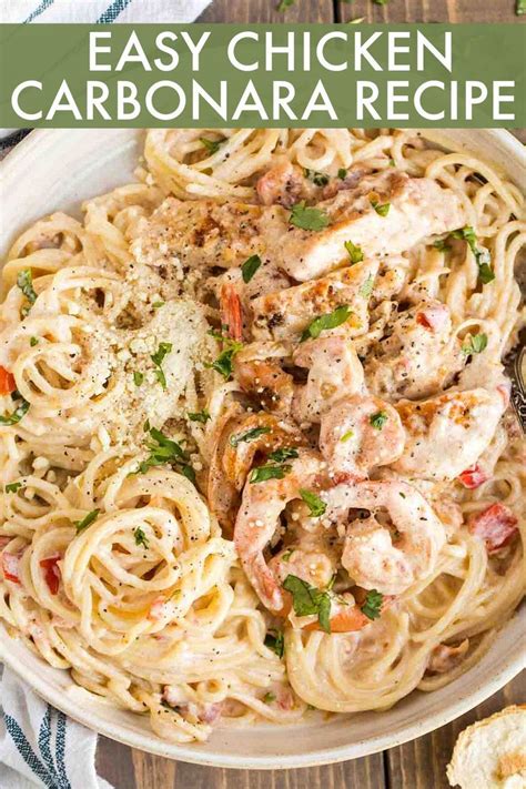 How many carbs are in meals - chicken carbonara - calories, carbs, nutrition