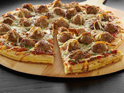 How many carbs are in meatball roman style pizza - by the ounce - calories, carbs, nutrition