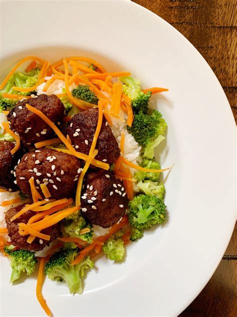 How many carbs are in meatballs turkey bulgogi rice & broccoli - calories, carbs, nutrition