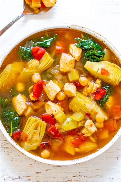 How many carbs are in mediterranean chicken soup - calories, carbs, nutrition