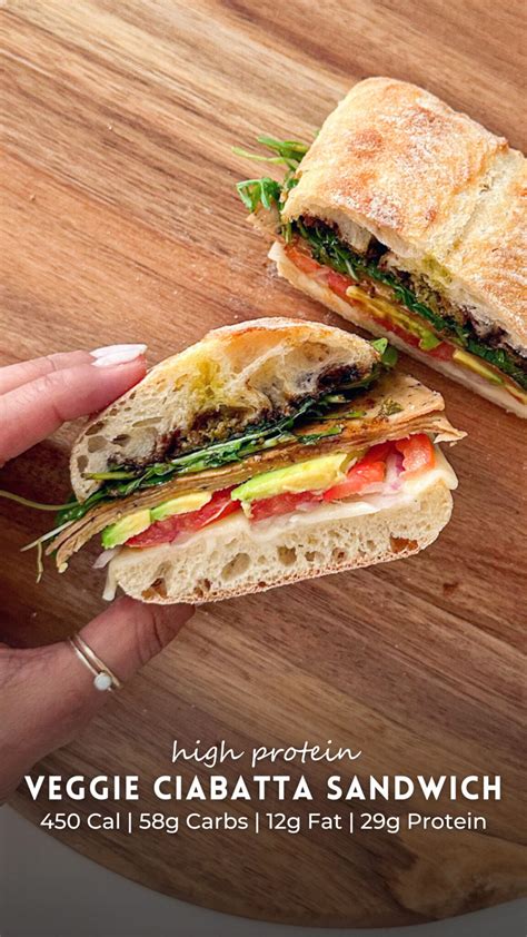 How many carbs are in mediterranean veggie ciabatta - calories, carbs, nutrition