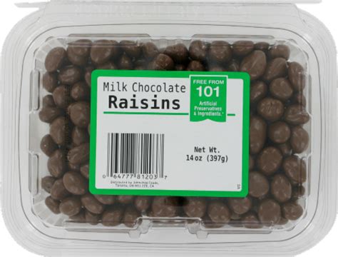 How many carbs are in milk chocolate raisins (82658.1) - calories, carbs, nutrition