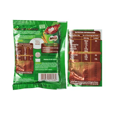 How many carbs are in milo (packet) - calories, carbs, nutrition