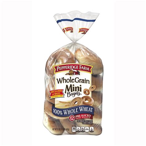 How many carbs are in mini bagels, 100% whole wheat - calories, carbs, nutrition