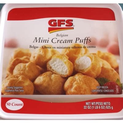 How many carbs are in mini cream puff - calories, carbs, nutrition