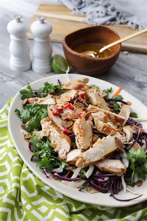 How many carbs are in minty thai chicken salad - mindful - calories, carbs, nutrition