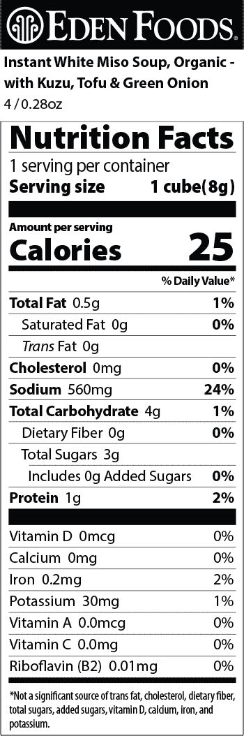 How many carbs are in miso soup - calories, carbs, nutrition