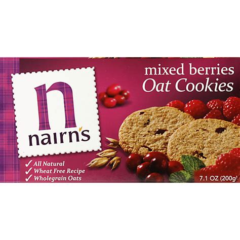 How many carbs are in mixed berries oatmeal cookies - calories, carbs, nutrition