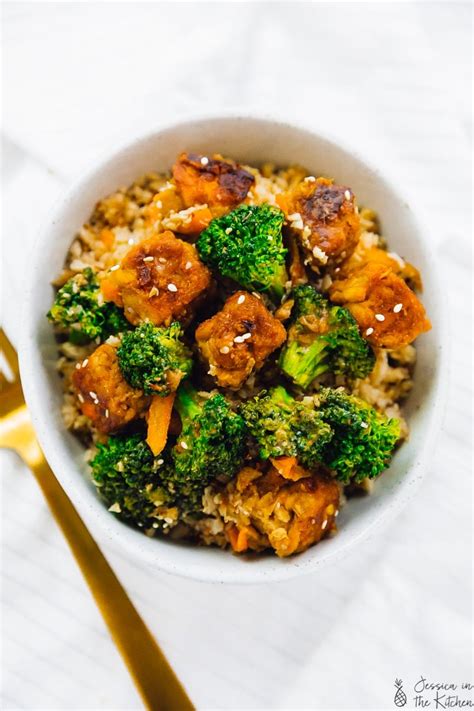 How many carbs are in mongolian tempeh stir-fry with rice - calories, carbs, nutrition