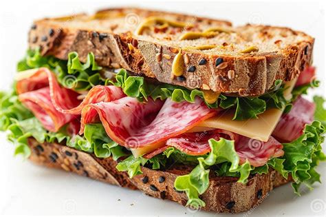 How many carbs are in mortadella on tomato bread with wholegrain mustard & cos - calories, carbs, nutrition