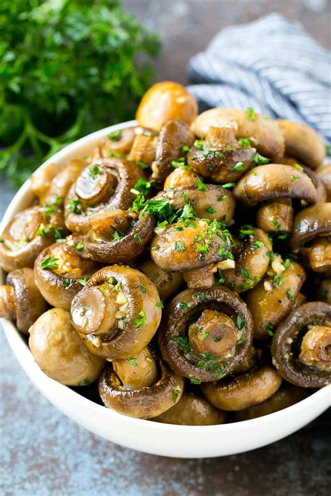 How many carbs are in mushroom button roasted garlic & parsley sliced 1/4