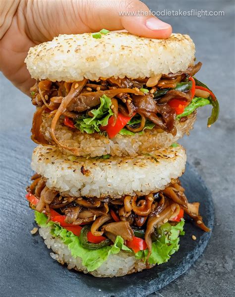 How many carbs are in mushroom rice burger - calories, carbs, nutrition