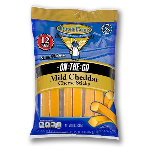 How many carbs are in natural cheese mild cheddar cheese sticks - calories, carbs, nutrition