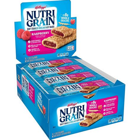 How many carbs are in nutri grain bar, raspberry, 13 oz - calories, carbs, nutrition