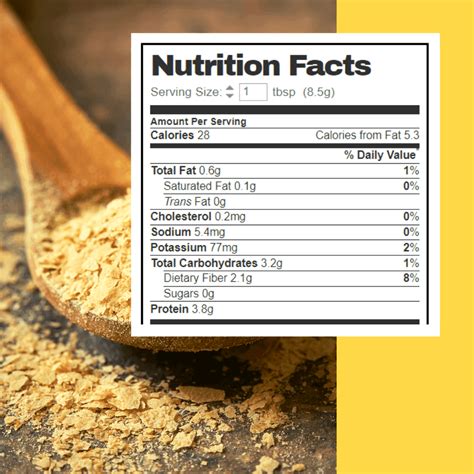 How many carbs are in nutritional yeast - calories, carbs, nutrition