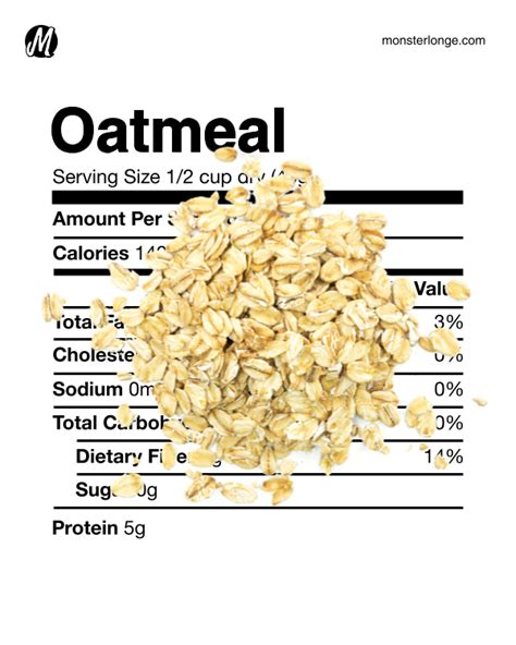 How many carbs are in oat bar - calories, carbs, nutrition