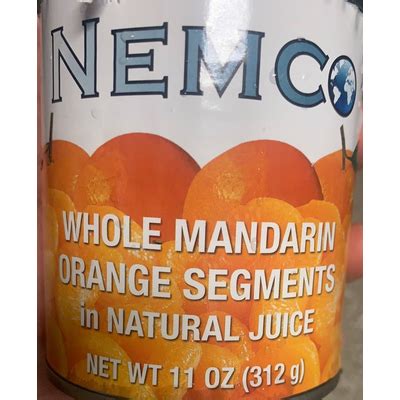 How many carbs are in orange mandarin segments juice pack drained 1 oz - calories, carbs, nutrition