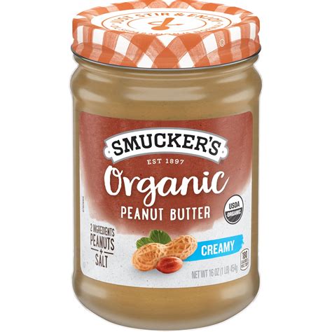 How many carbs are in organic creamy natural peanut butter - calories, carbs, nutrition