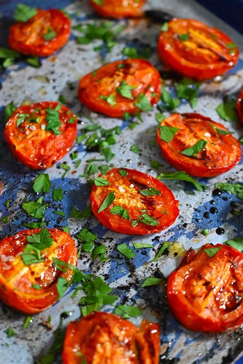 How many carbs are in oven baked garden tomatoes - calories, carbs, nutrition