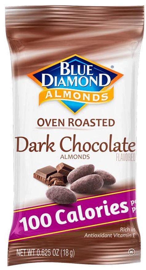How many carbs are in oven roasted almonds (mint dark chocolate) - calories, carbs, nutrition