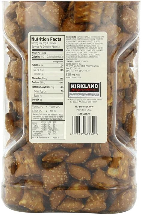 How many carbs are in peanut butter filled pretzels - calories, carbs, nutrition