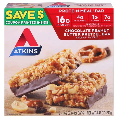 How many carbs are in peanut butter pretzel cereal bar - calories, carbs, nutrition