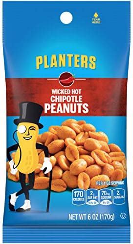 How many carbs are in peanuts, wicked hot chipotle, planters - calories, carbs, nutrition