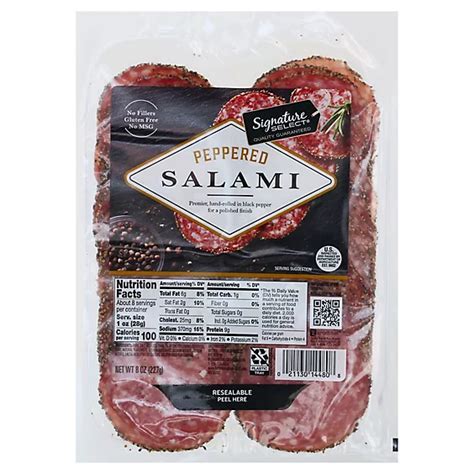 How many carbs are in peppered salame - calories, carbs, nutrition