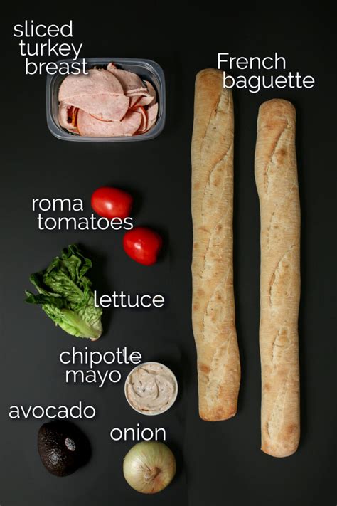 How many carbs are in peppered turkey on baguette - calories, carbs, nutrition