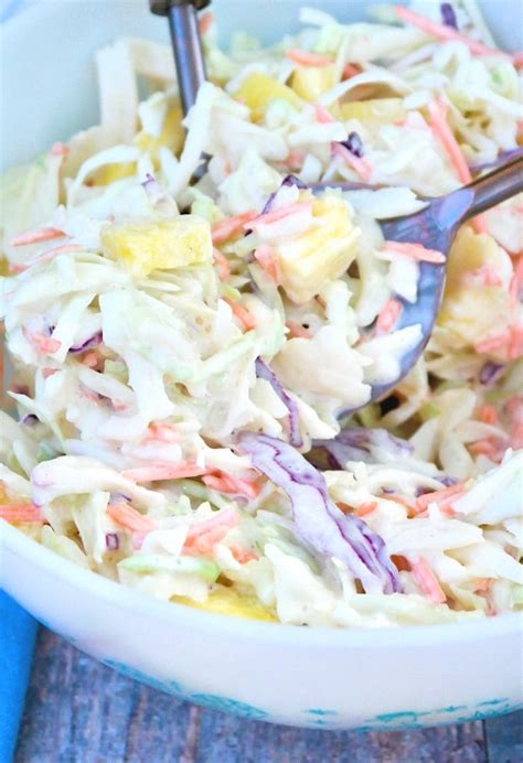 How many carbs are in pineapple cole slaw - calories, carbs, nutrition