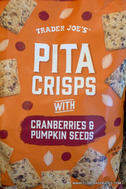 How many carbs are in pita crisps with cranberries and pumpkin seeds - calories, carbs, nutrition