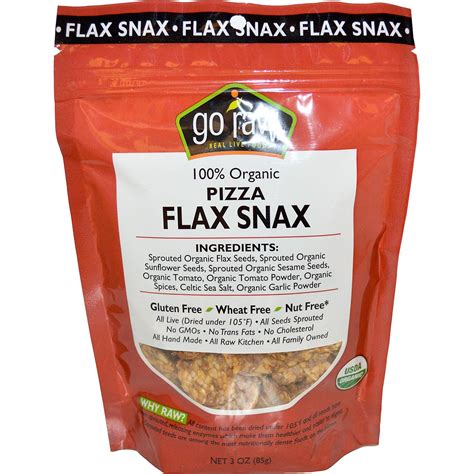 How many carbs are in pizza flax snax - calories, carbs, nutrition