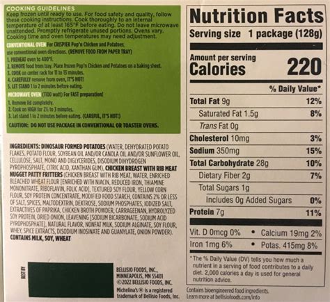 How many carbs are in pop'n chicken - calories, carbs, nutrition