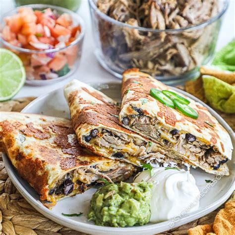 How many carbs are in pork carnitas quesadilla with pineapple salsa - calories, carbs, nutrition