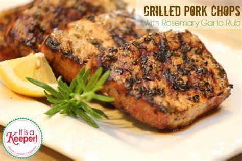 How many carbs are in pork chop rosemary grilled - calories, carbs, nutrition