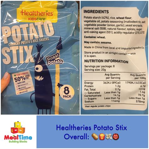 How many carbs are in potato stix - calories, carbs, nutrition